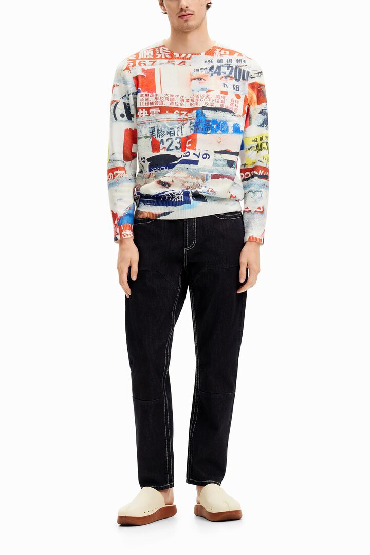 Magazine print sweatshirt