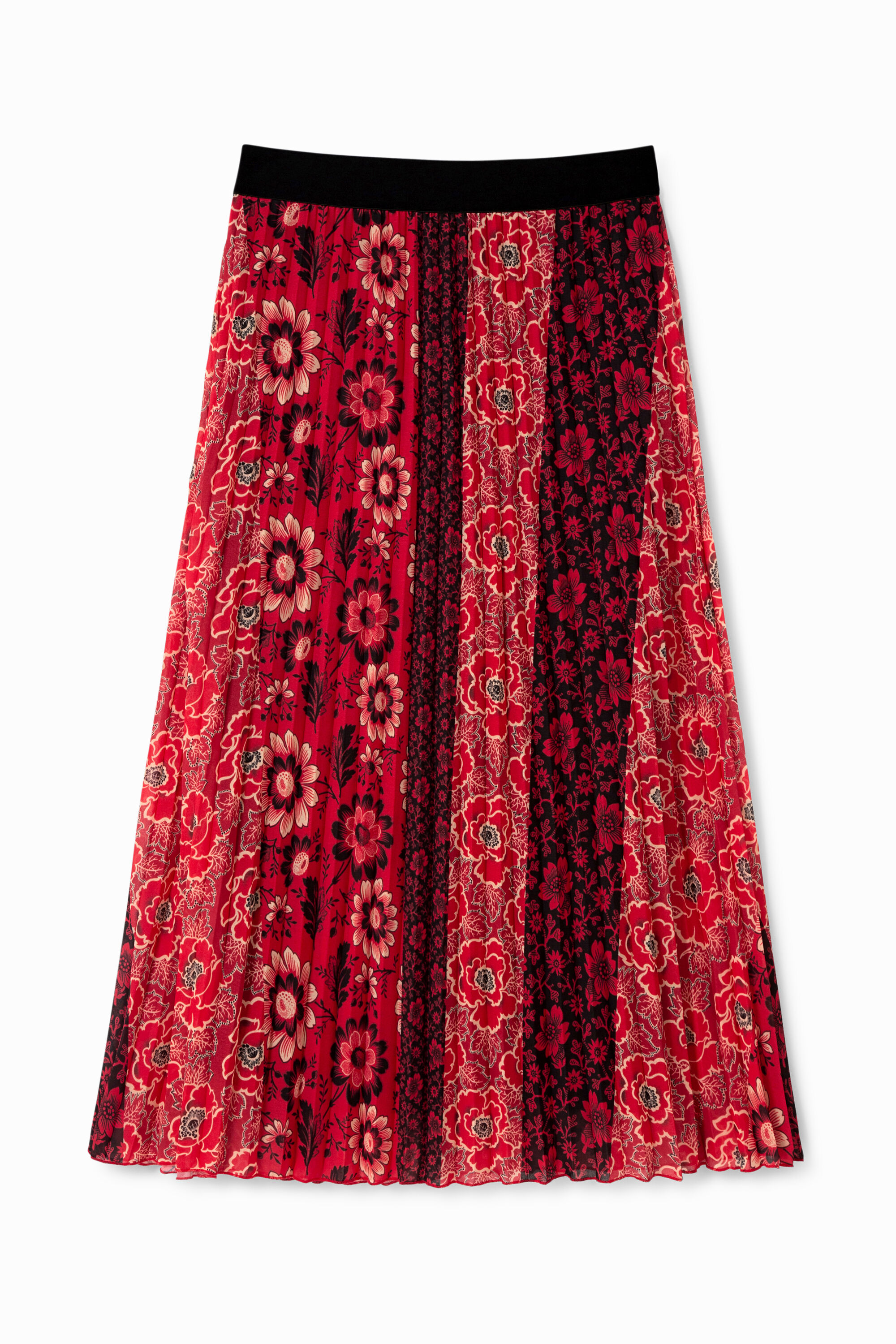 Falda new arrivals plisada desigual