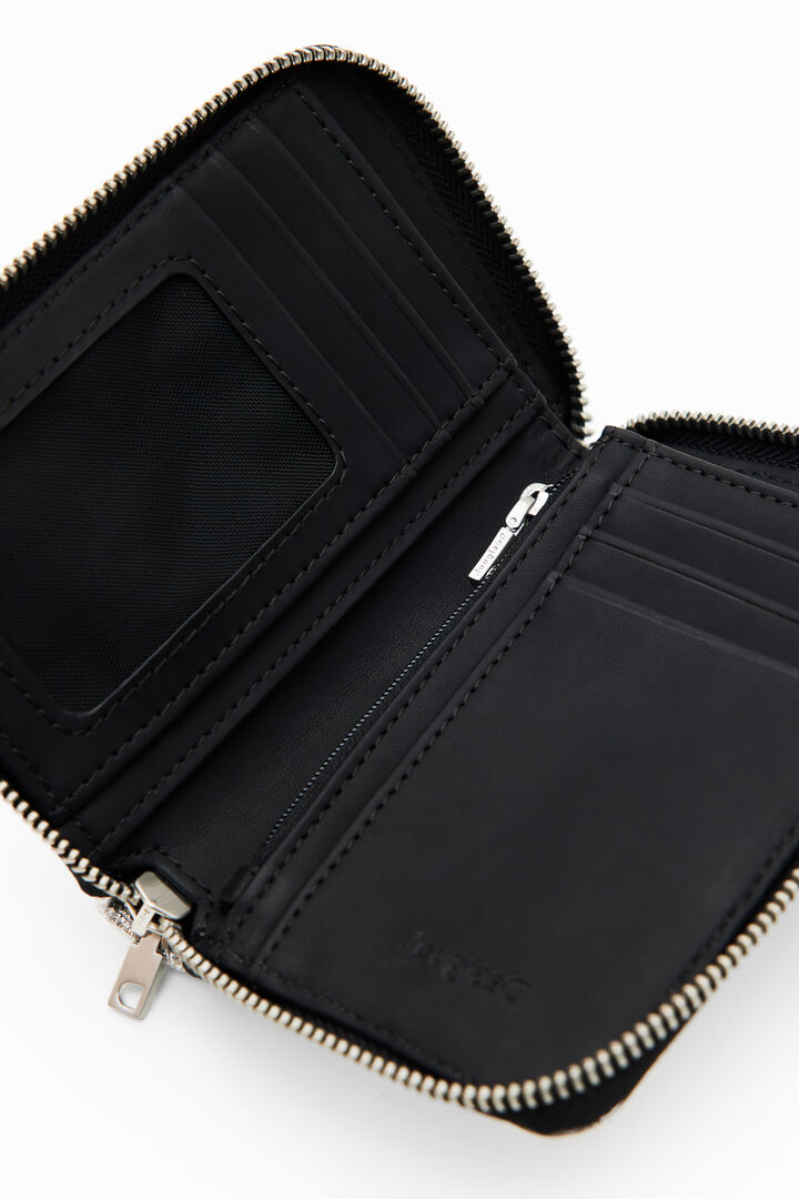 Small metallic patchwork wallet | Desigual