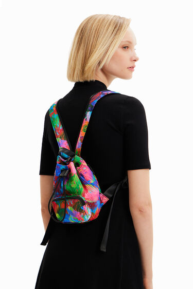 Vielseitiger Minirucksack Blumen | Desigual