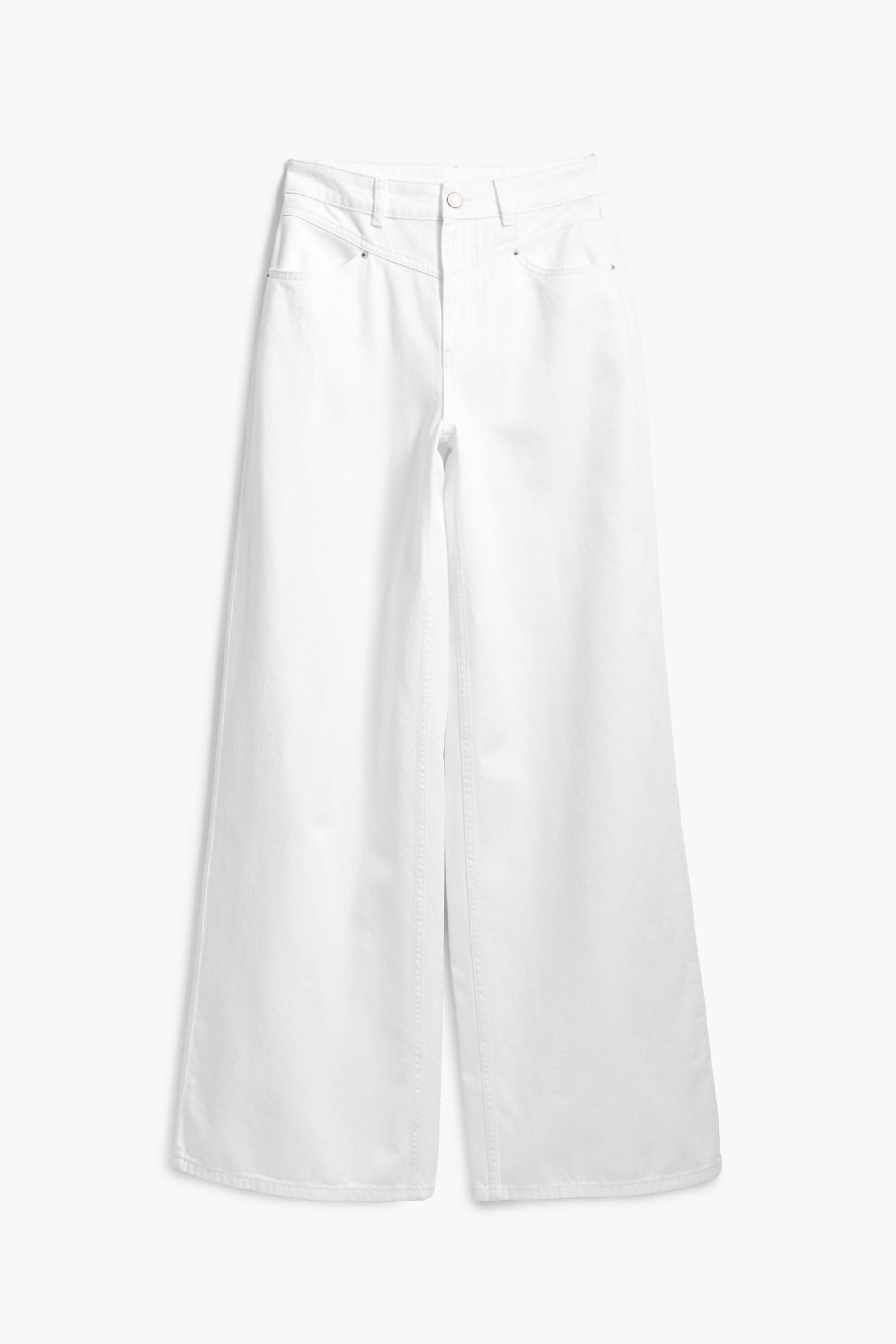 Desigual, Vaquero Wide Leg Basic, Algodon, Blanco, 44