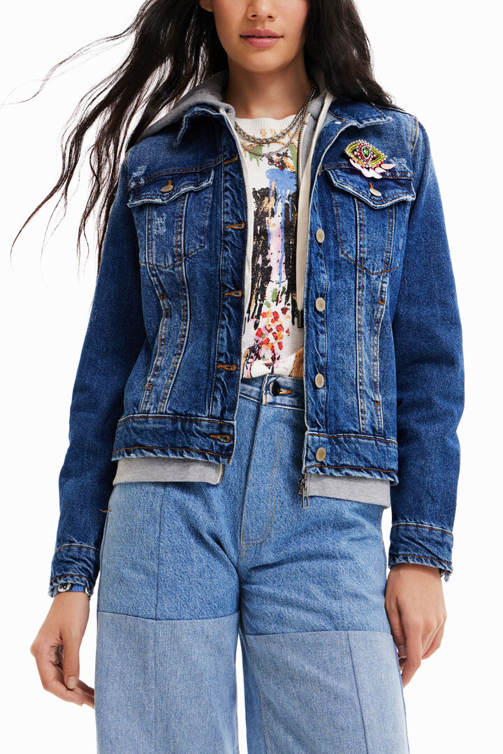 Hooded denim jacket | Desigual