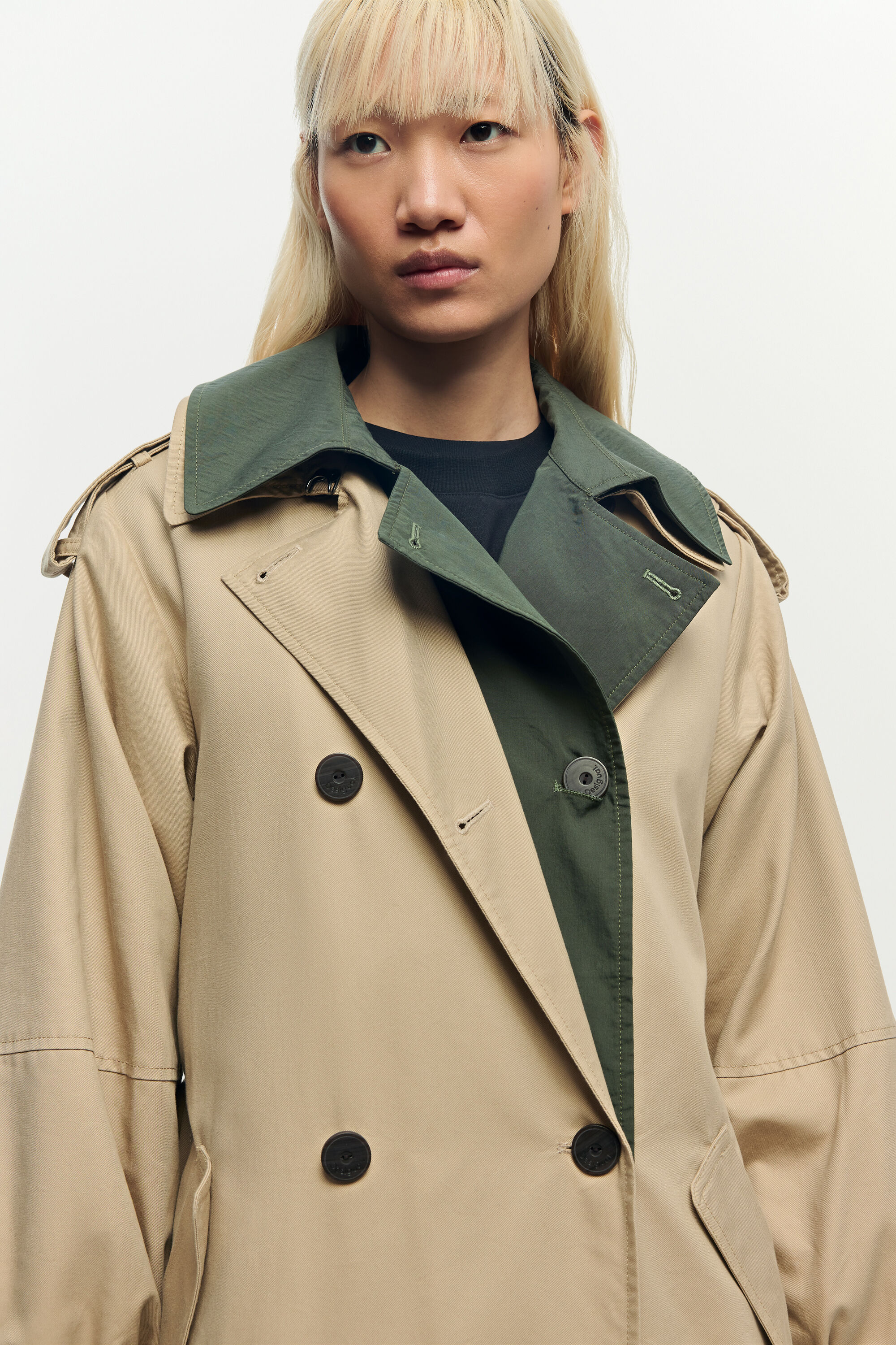 Double-breasted trench coat for women I Desigual.com
