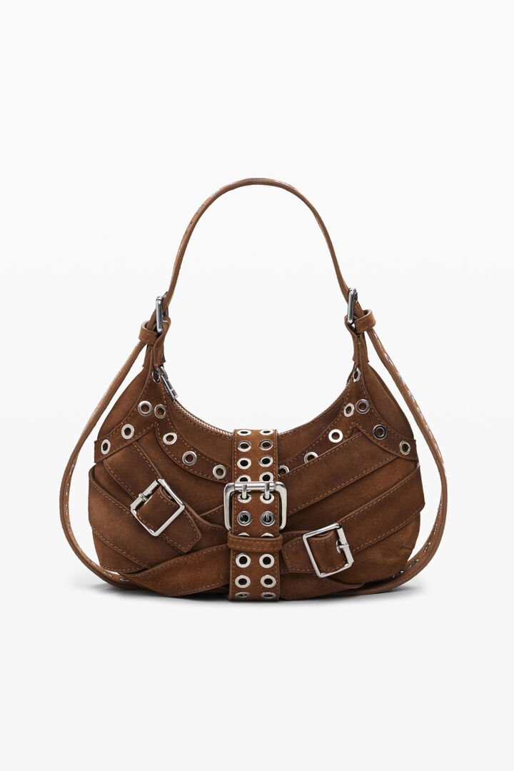 Sac en cuir avec boucles de taille moyenne