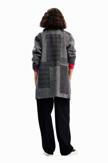 Abrigo sastre lana patch | Desigual