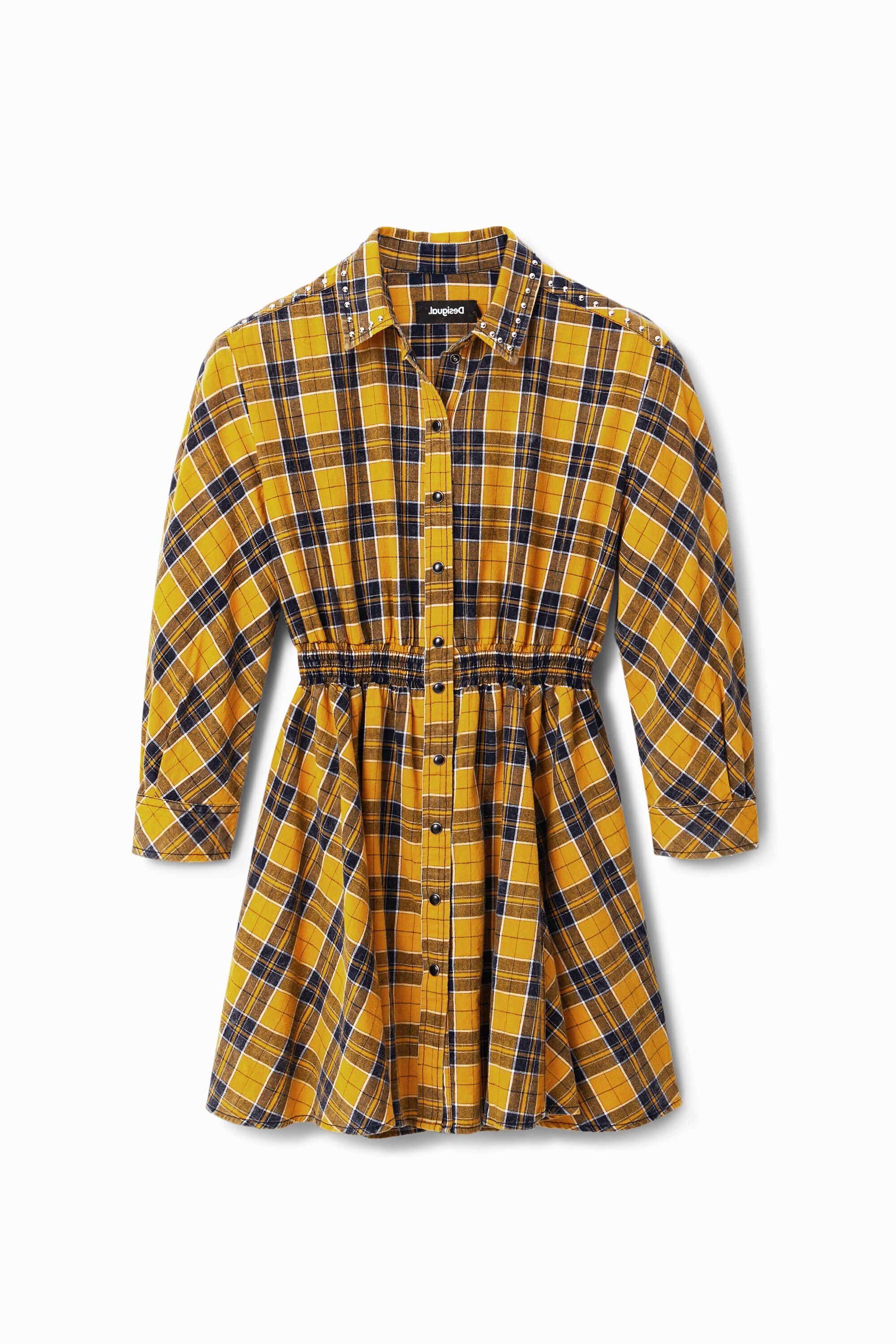 Desigual Midi Shirt Dress In Yellow