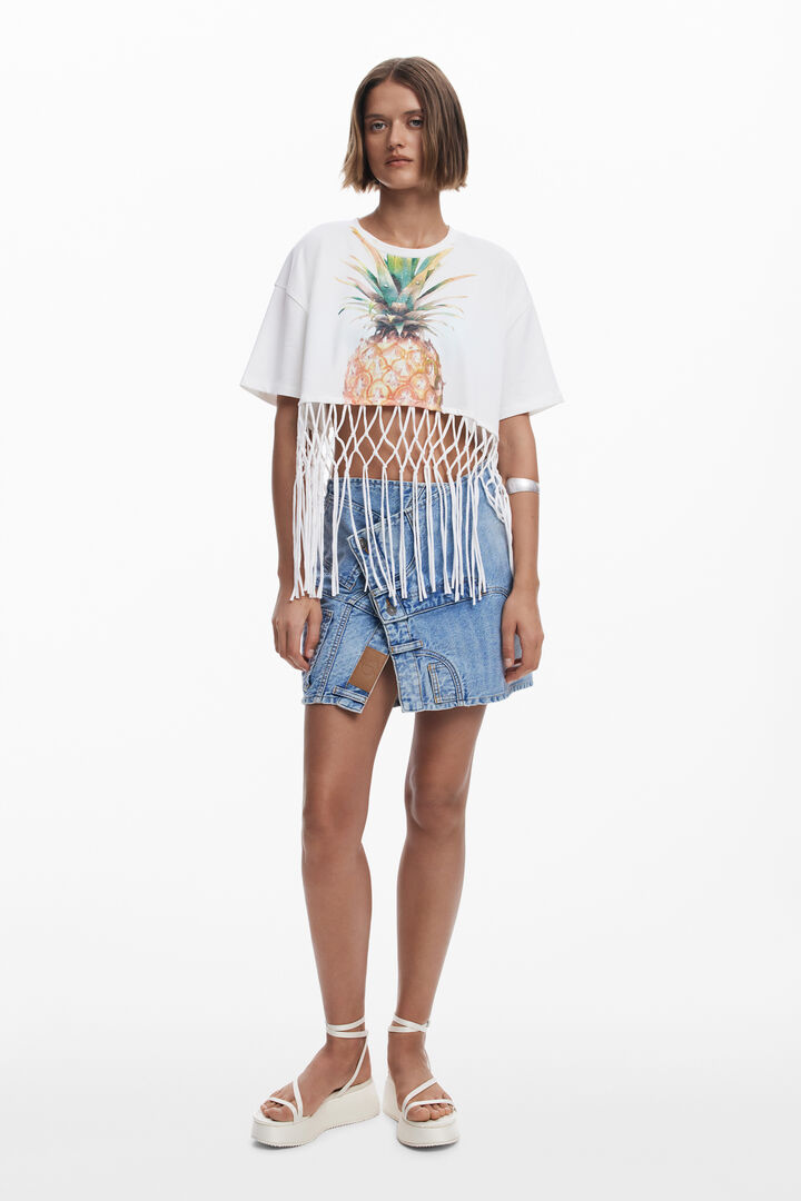 Pineapple cropped T-shirt | Desigual