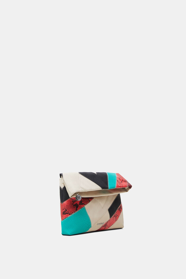 Bolso de mano patchwork piel sintética | Desigual