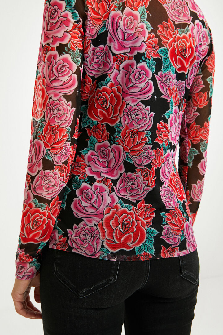 Slim fit shirt met bloemen | Desigual