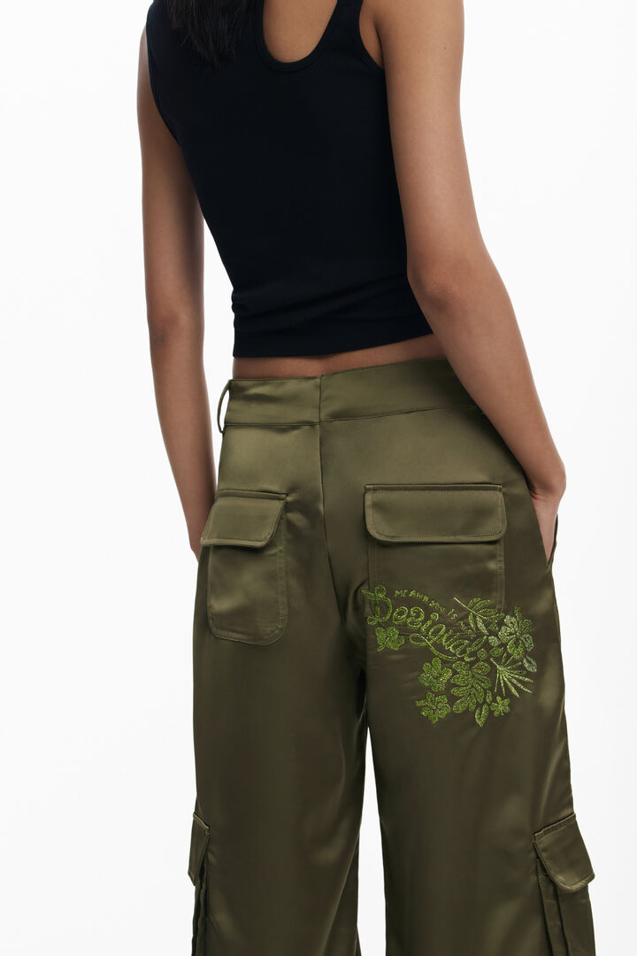 Satin cargo pants | Desigual