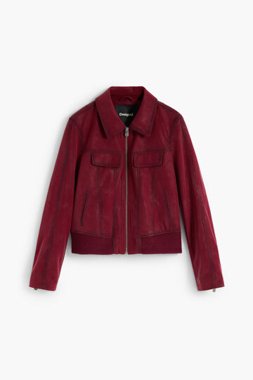 Jacket Leather Effect red | Desigual.com