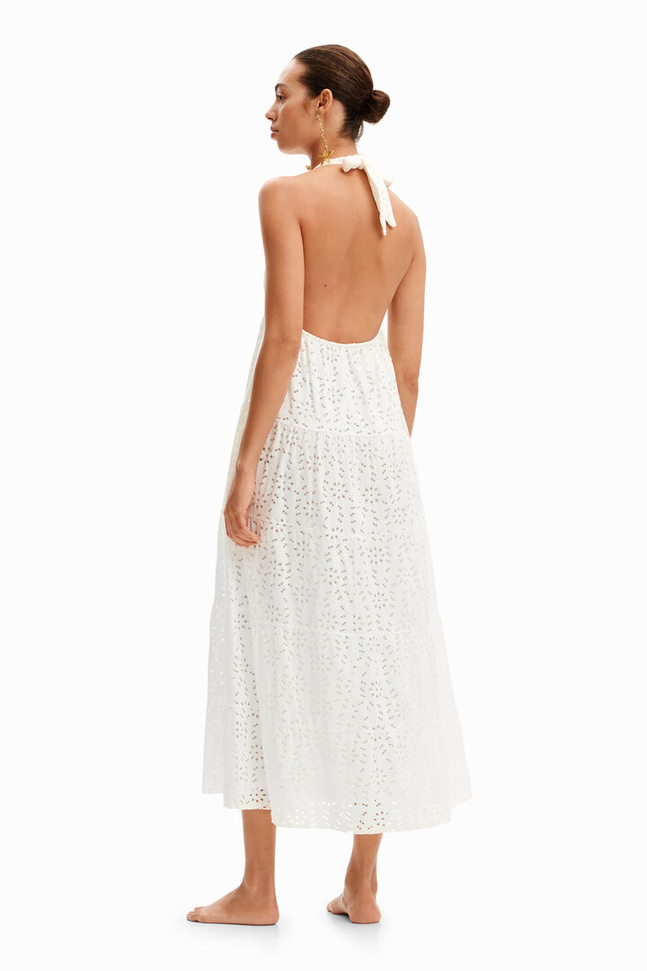 Vestido largo halter escotado | Desigual
