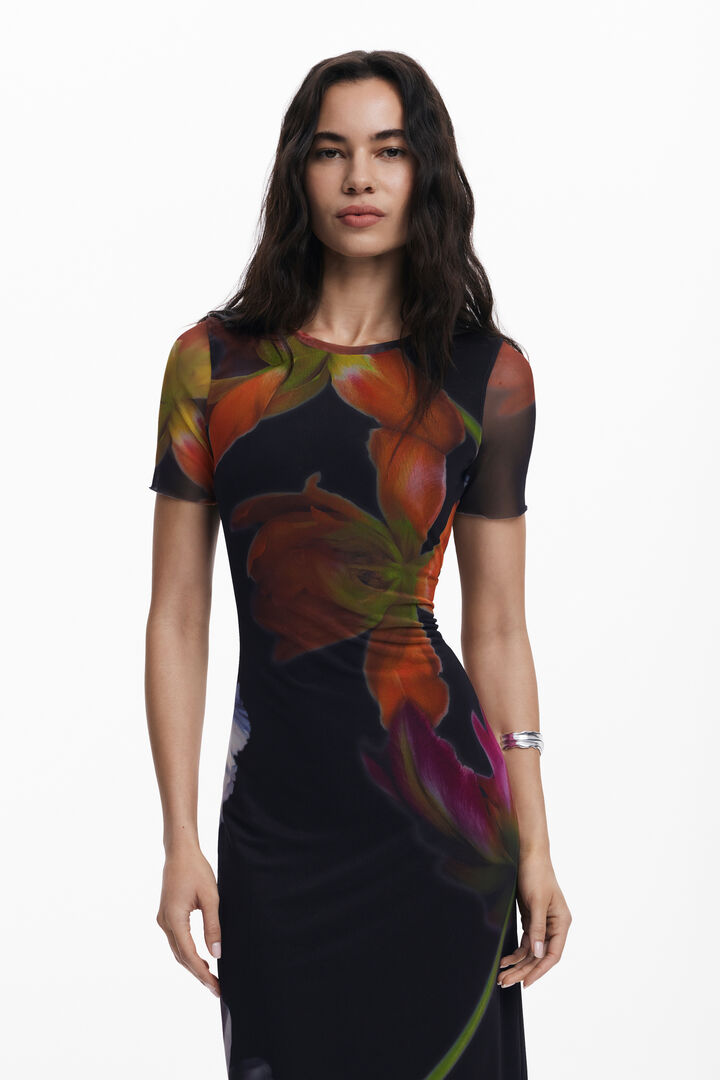 Tulle flower dress | Desigual