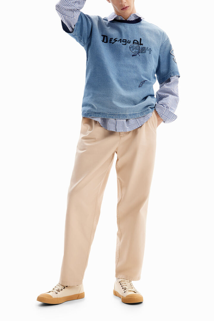 Short-sleeve denim T-shirt | Desigual