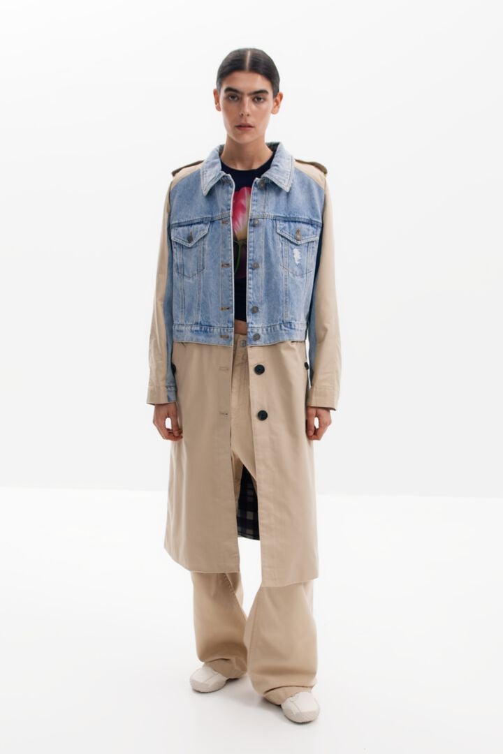 Hybrid denim trench coat | Desigual