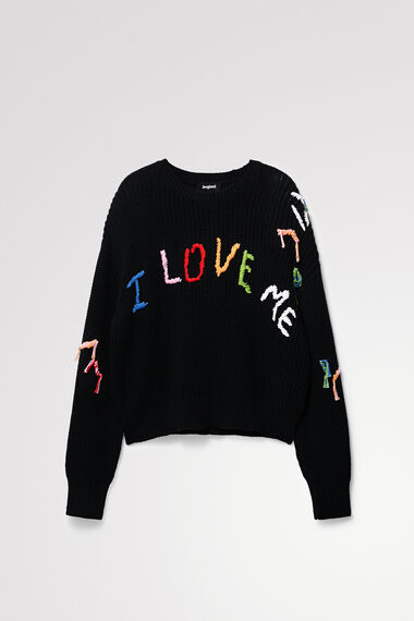 Sweter oversize z napisem LOVE