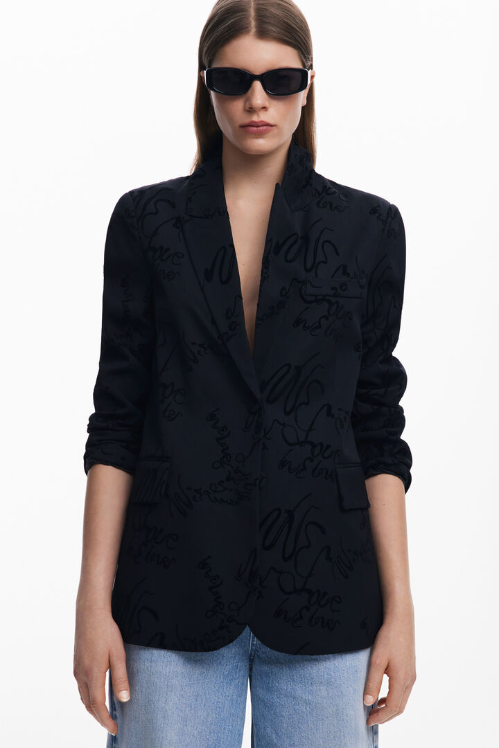 Blazer con lettering | Desigual