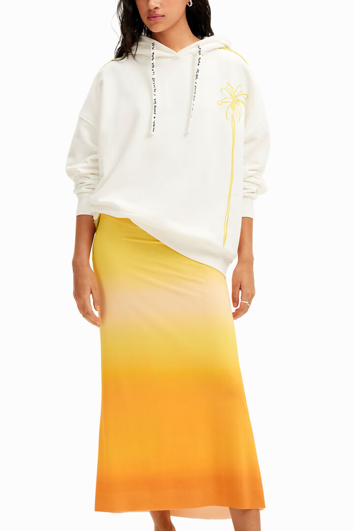 Dégradé slip midi skirt | Desigual