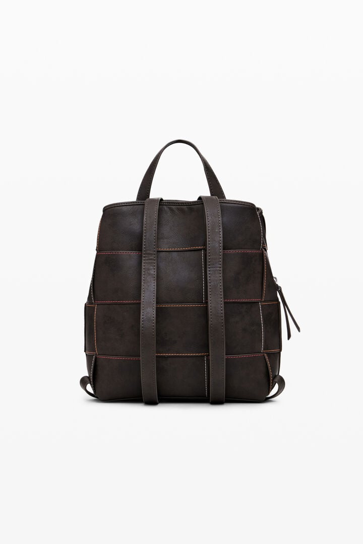 Mochila trenzada efecto piel mini | Desigual