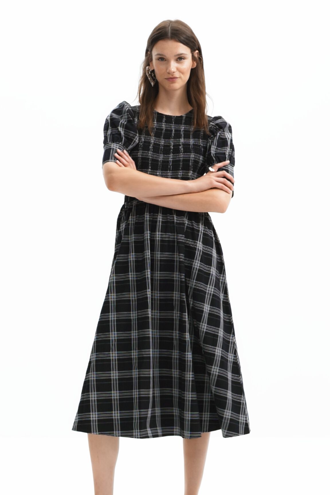 Women s Check midi dress I Desigual