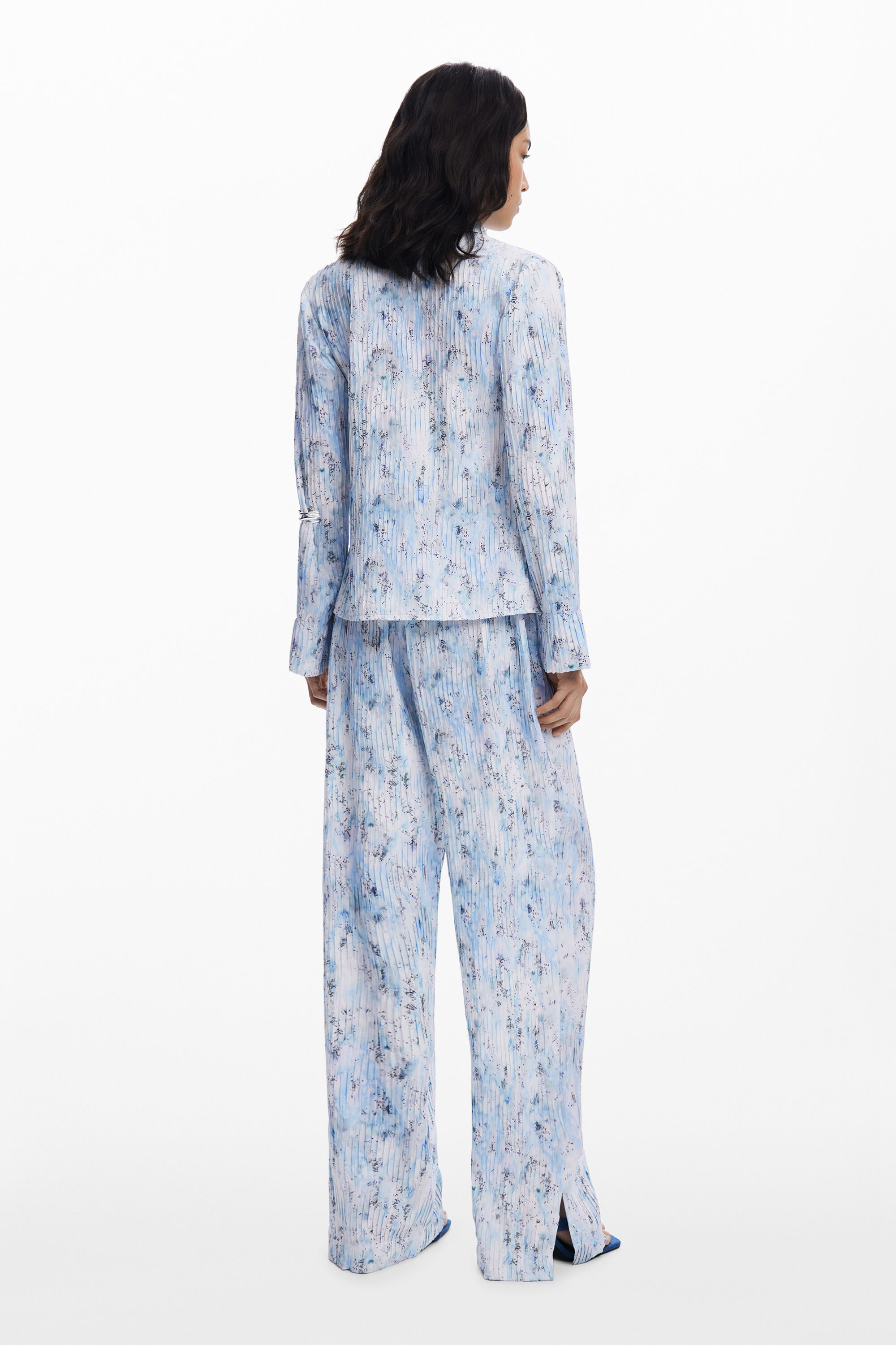プリーツ入りストレッチシャツ 女性用 I Desigual.com