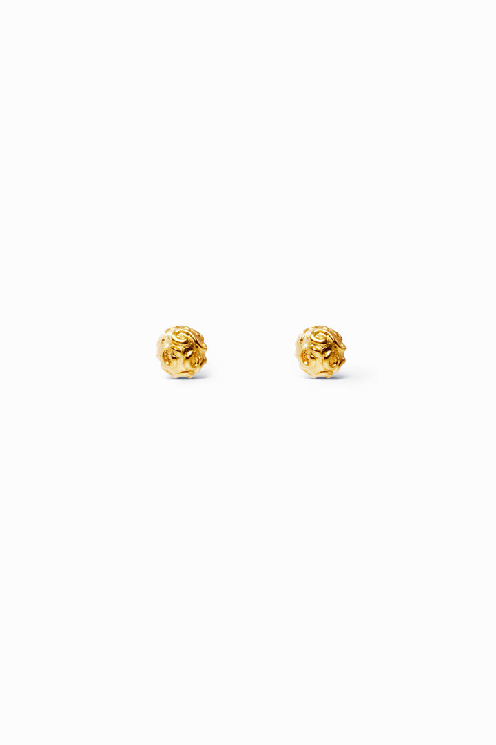 Zalio gold-plated ball stud earrings | Desigual