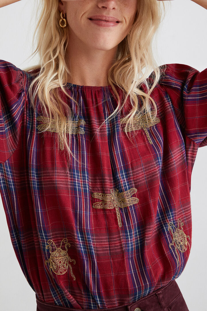 Blusa loose tartán | Desigual