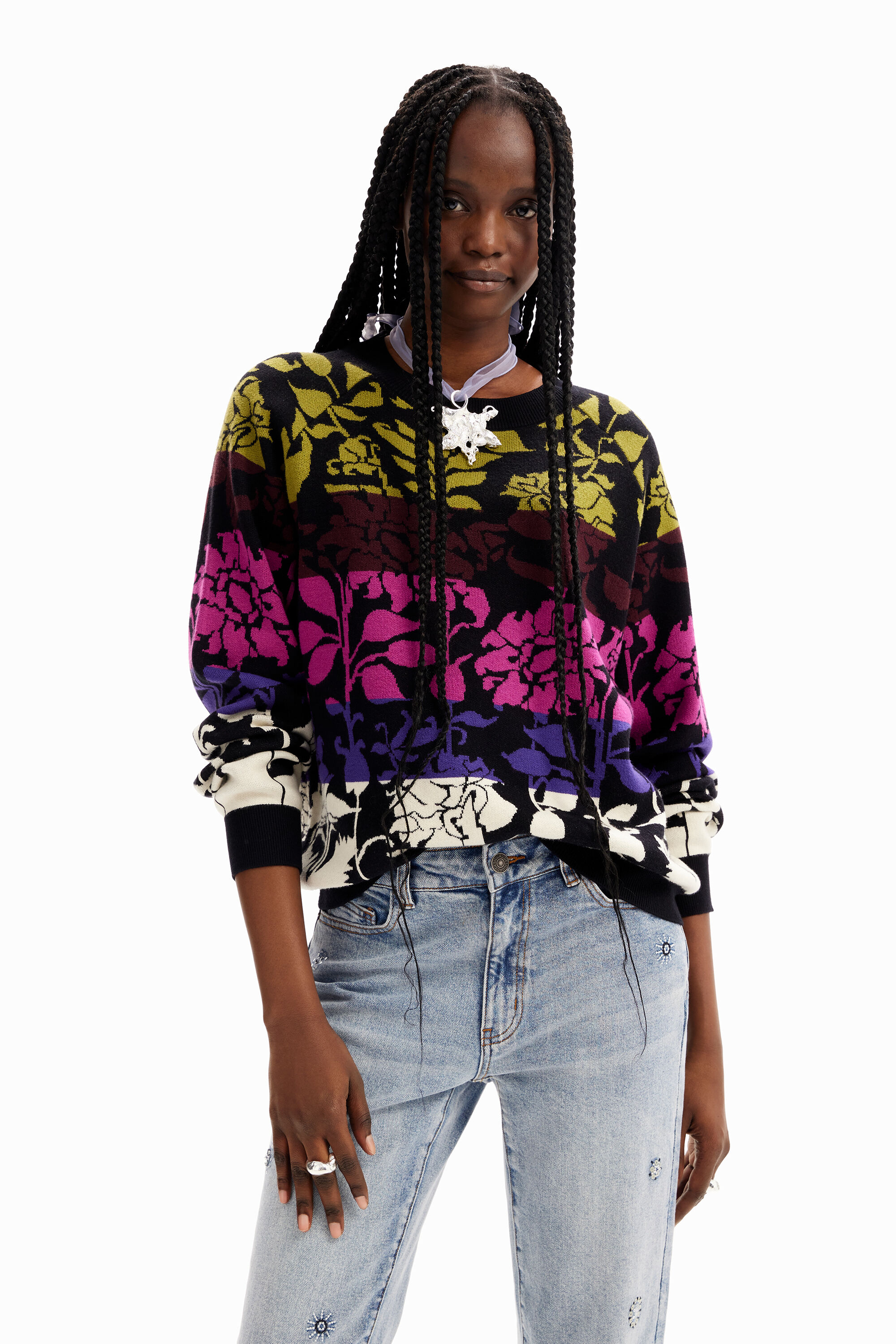 Desigual Maglione jacquard floreale