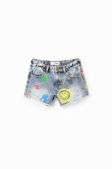 Shorts vaqueros Smiley® de niña I