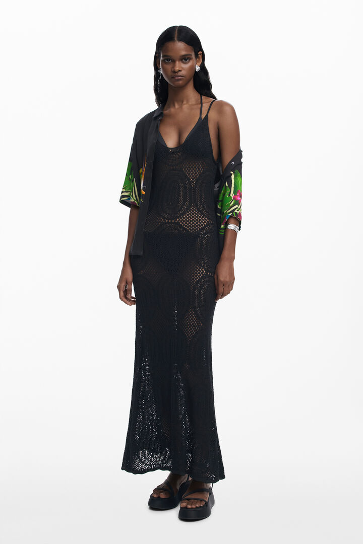 Vestido tirantes crochet