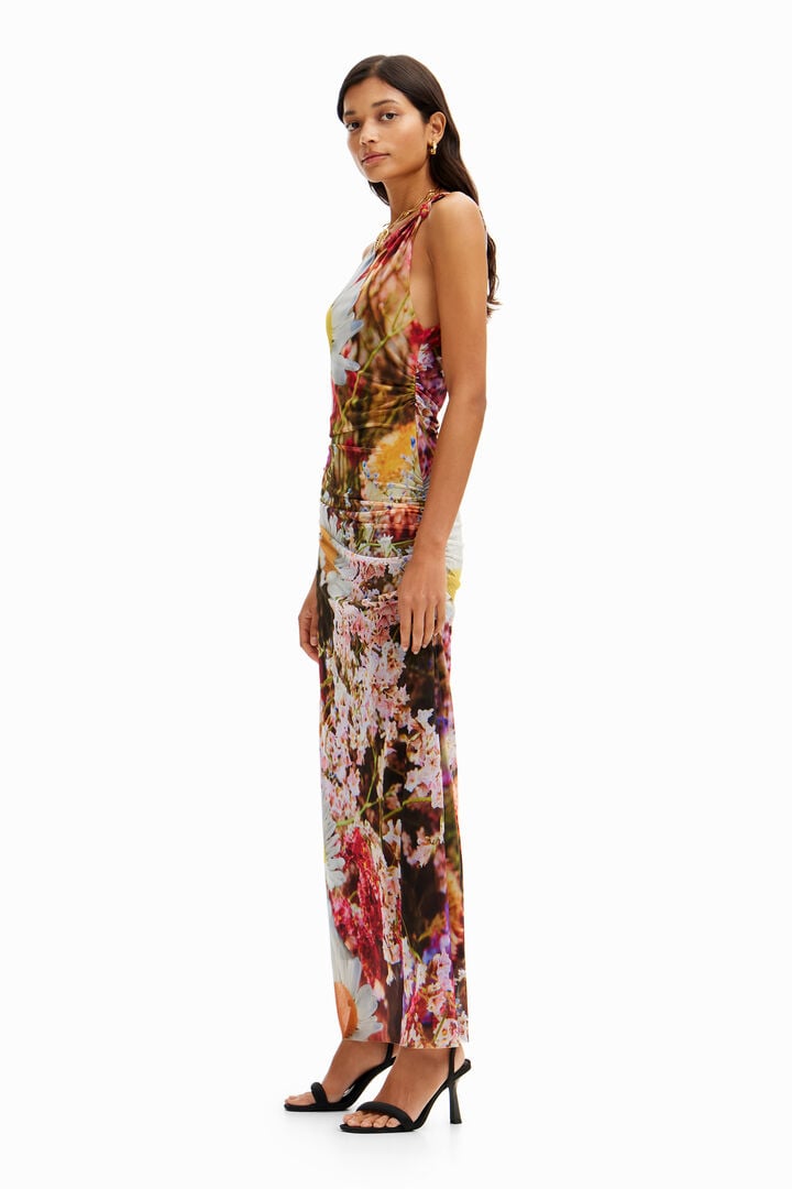 Vestido midi fotografía floral | Desigual
