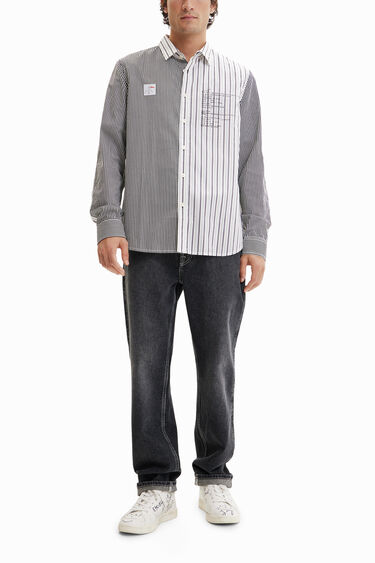Half-and-half striped shirt | Desigual