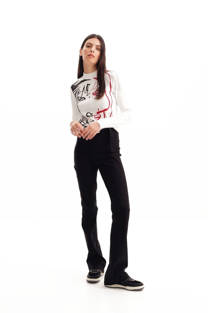 Ribbed face T-shirt | Desigual
