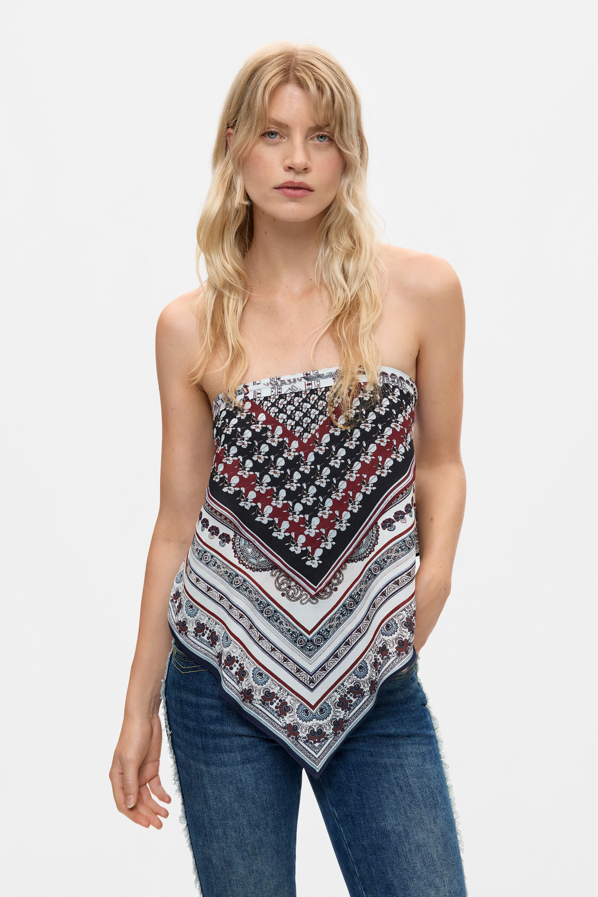 Printed Triangular Scarf