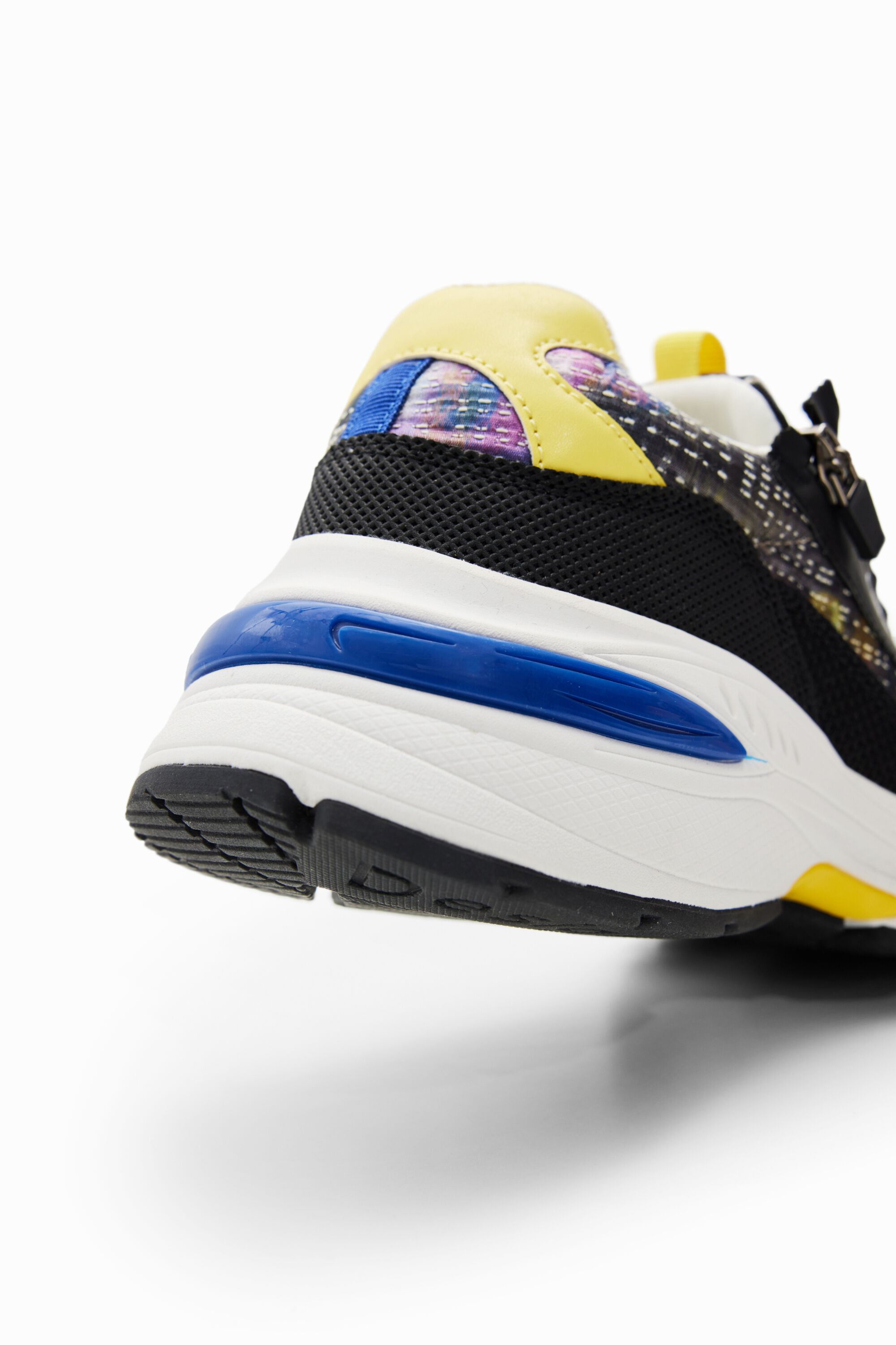 Patchwork zip up running sneakers
