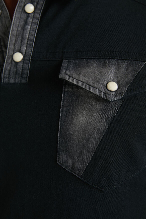 Cotton and denim polo shirt | Desigual