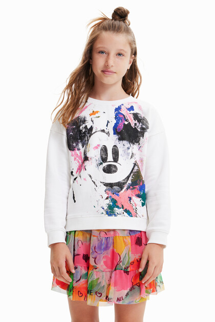 Sweater Micky Maus Farbkleckse