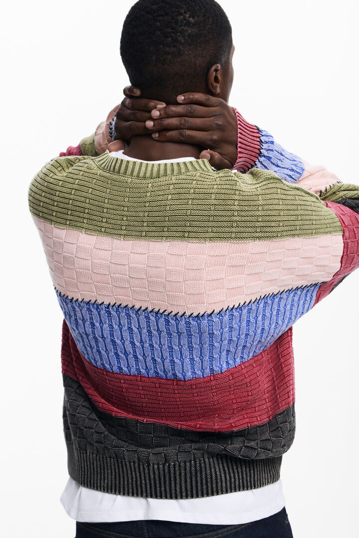 Maglione a maglia con impunture | Desigual