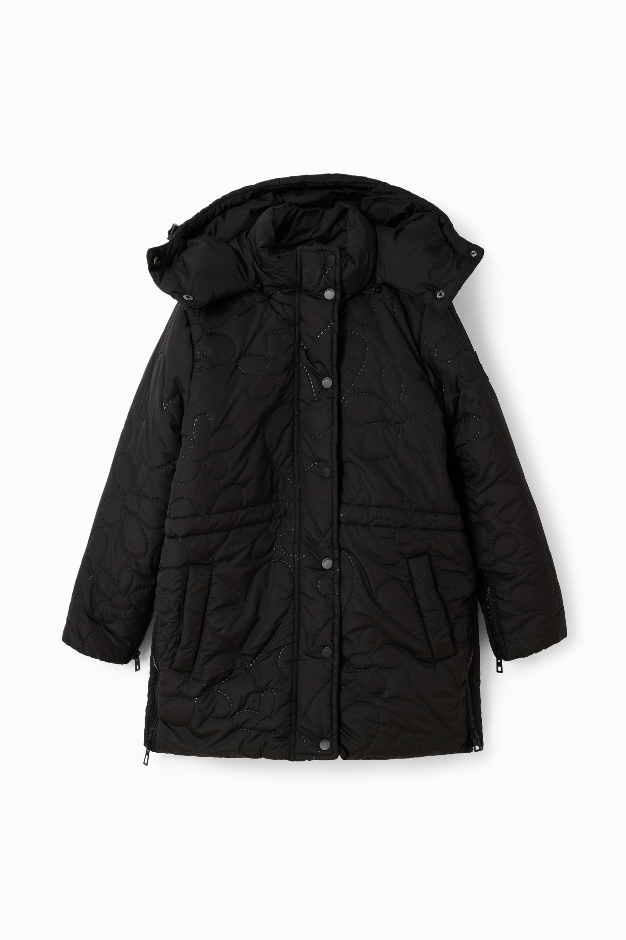 Gewatteerde jas met harten