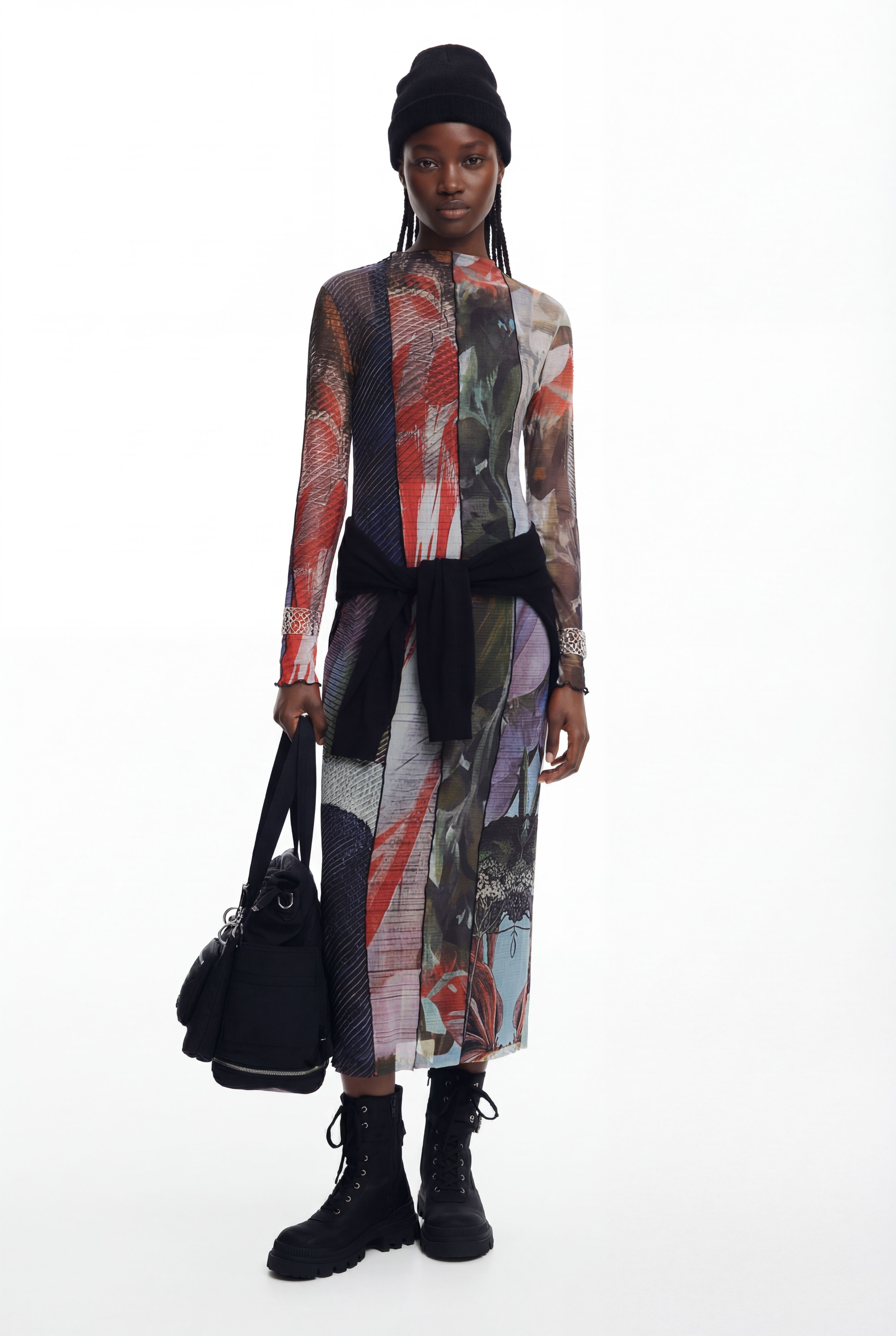 Desigual, Bedrucktes Midi-Tüllkleid, Damen, Polyester, XS