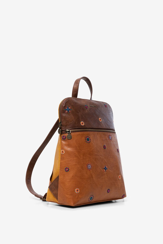 Mochila bicolor piel