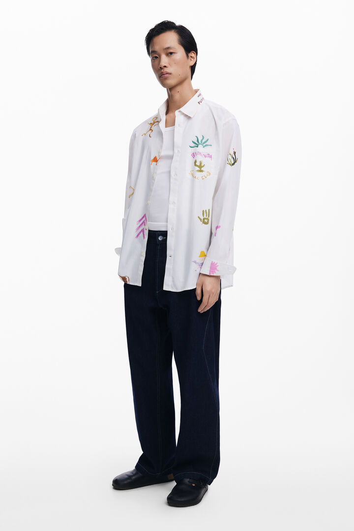 Shirt with ethnic patterns | Desigual