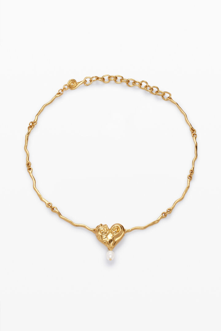 Zalio gold-plated pearl pendant