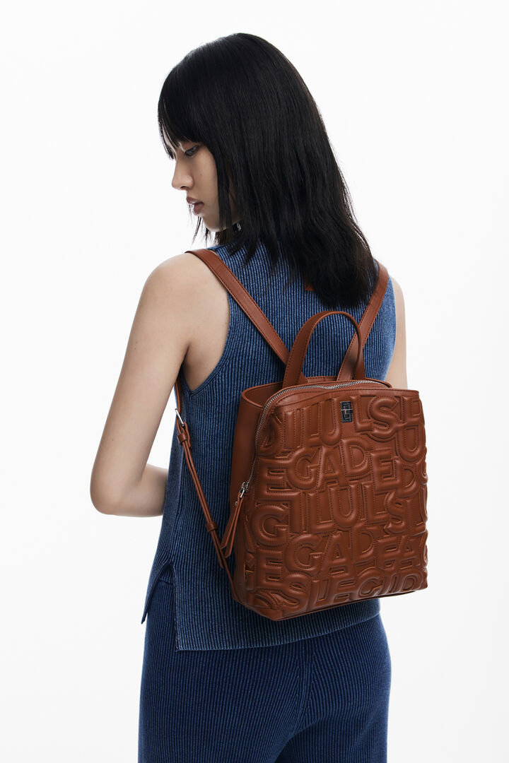 Medium backpack with perforated letters | Desigual
