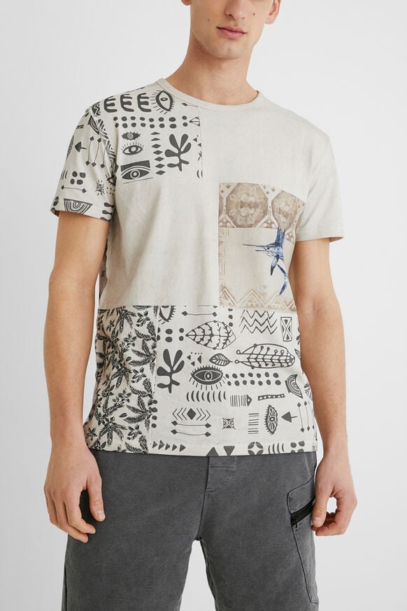 
エスニックパッチワーク Tシャツ | Desigual