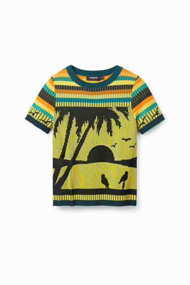 Camiseta punto paisaje | Desigual