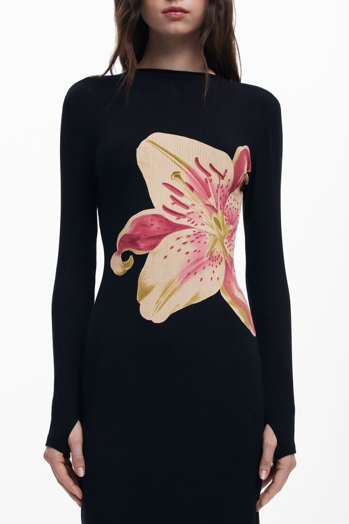 Vestido longo orquídea | Desigual