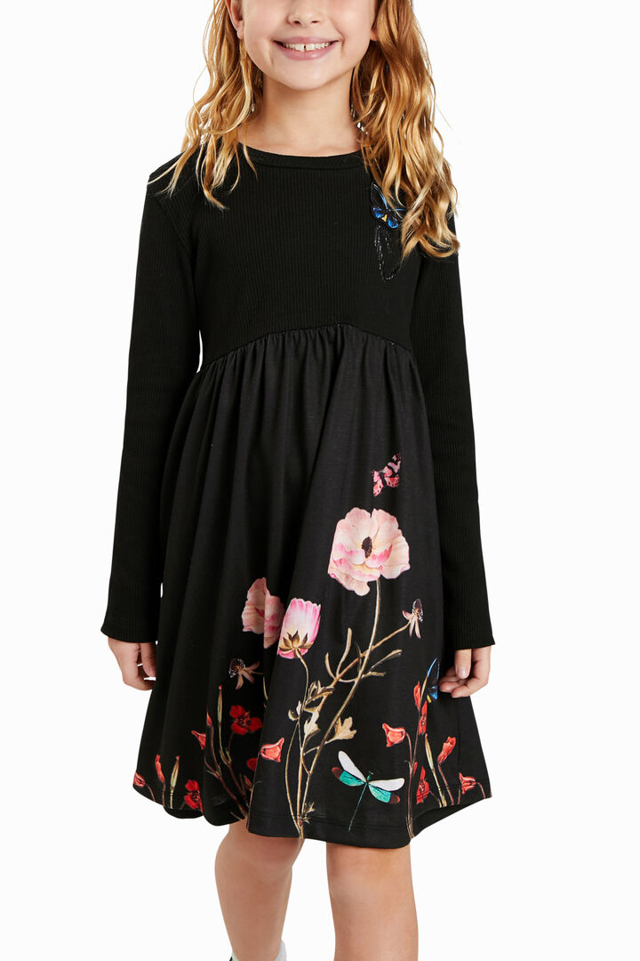 Vestido trapecio flores | Desigual