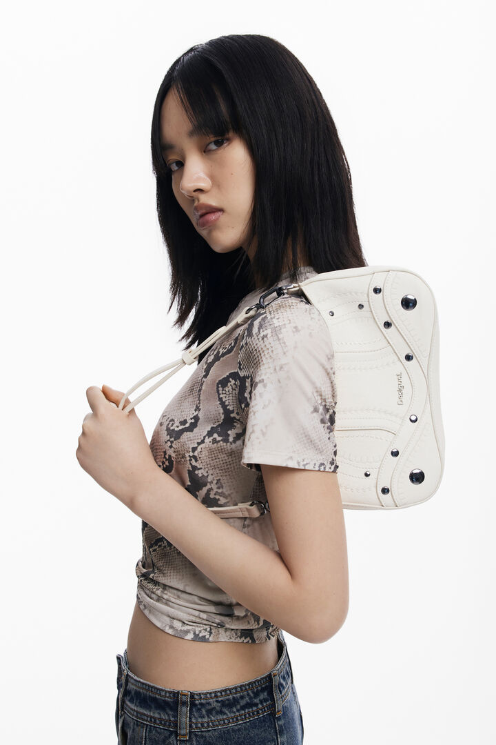 Bolso efecto piel bordados pequeño | Desigual