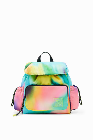 Mochila mediana nylon tie-dye | Desigual